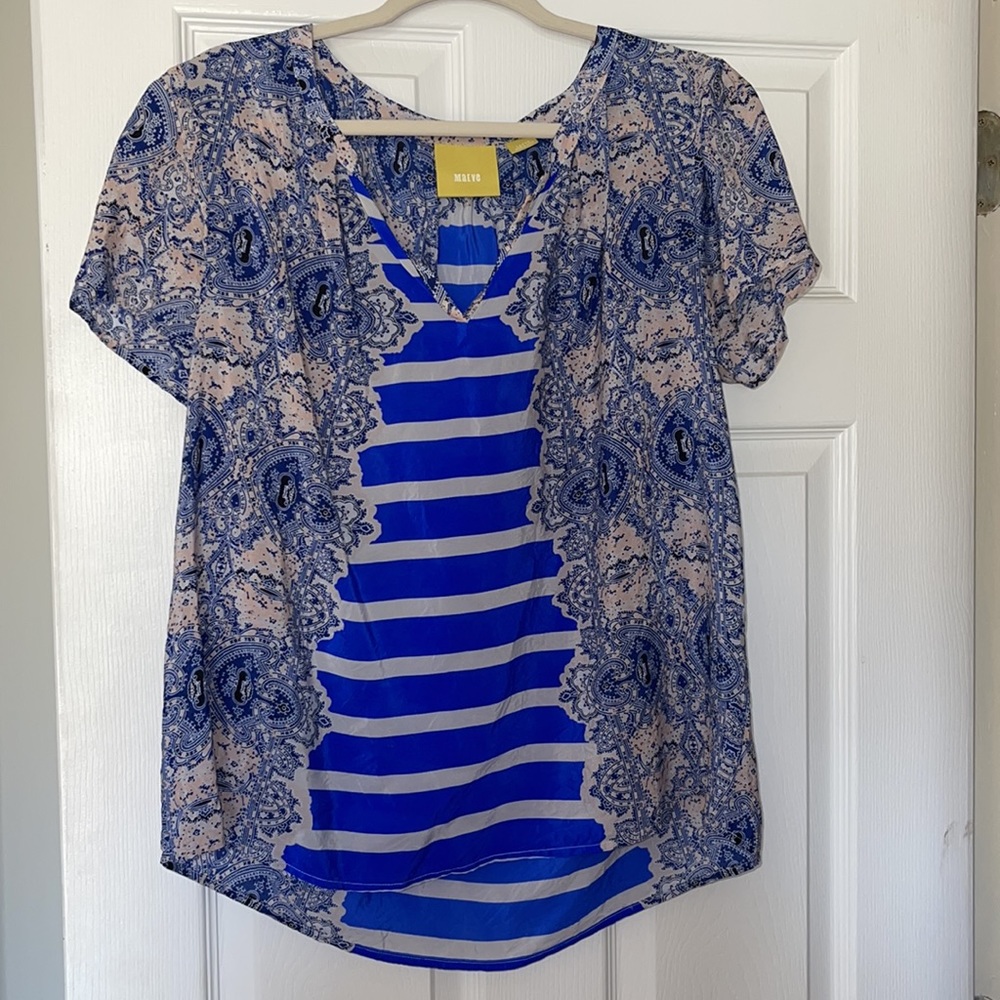 Anthropologie Silk Top Size L